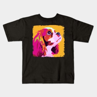 Cavalier King Charles Spaniel Pop Art - Dog Lover Gifts Kids T-Shirt